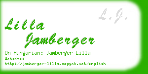 lilla jamberger business card